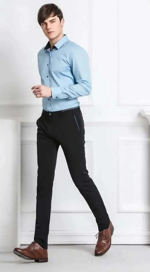 Men's Slim Fit Dress Trousers: Tailored Formal Wear