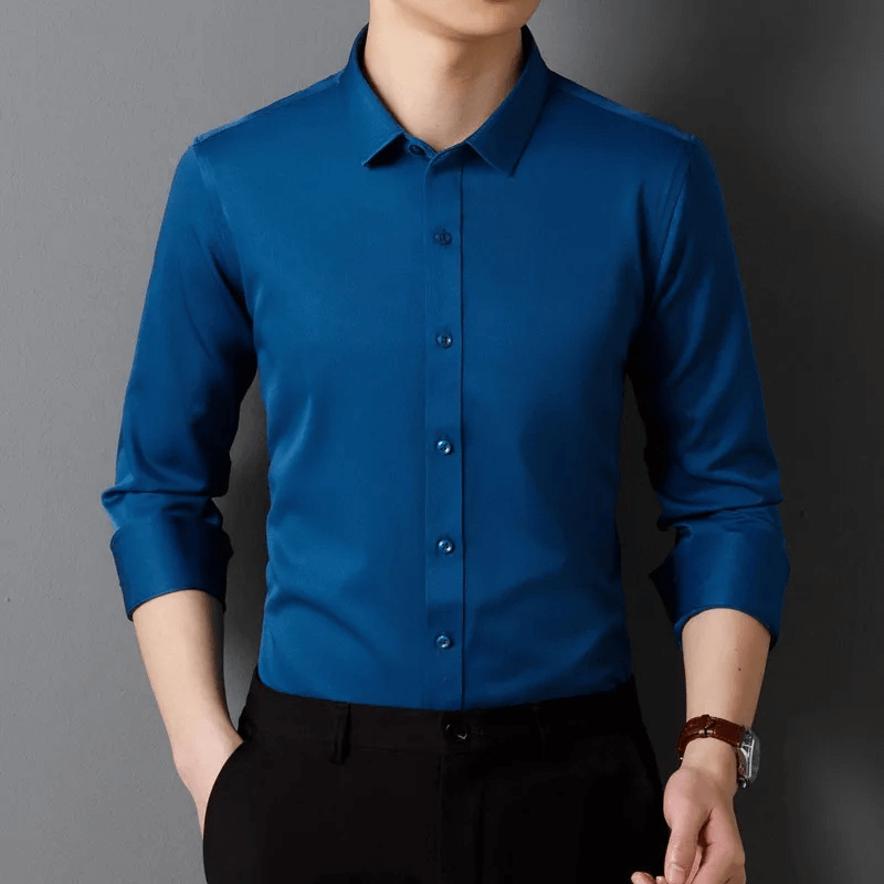 Men's Slim Fit Formal Long-Sleeve Shirt