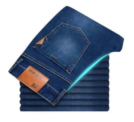 Men's Classic Straight Leg Jeans: Durable Denim