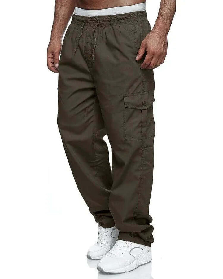 Men's Relaxed-Fit Cargo Pants: Multiple Pockets & Elastic Waistband