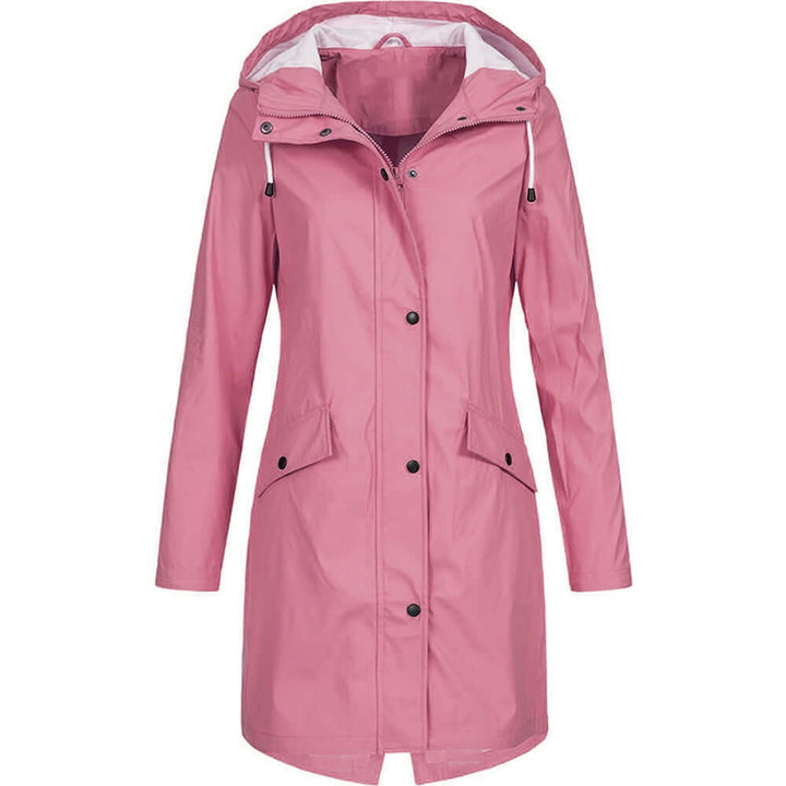 Women's Waterproof Hooded Raincoat: Stylish & Practical