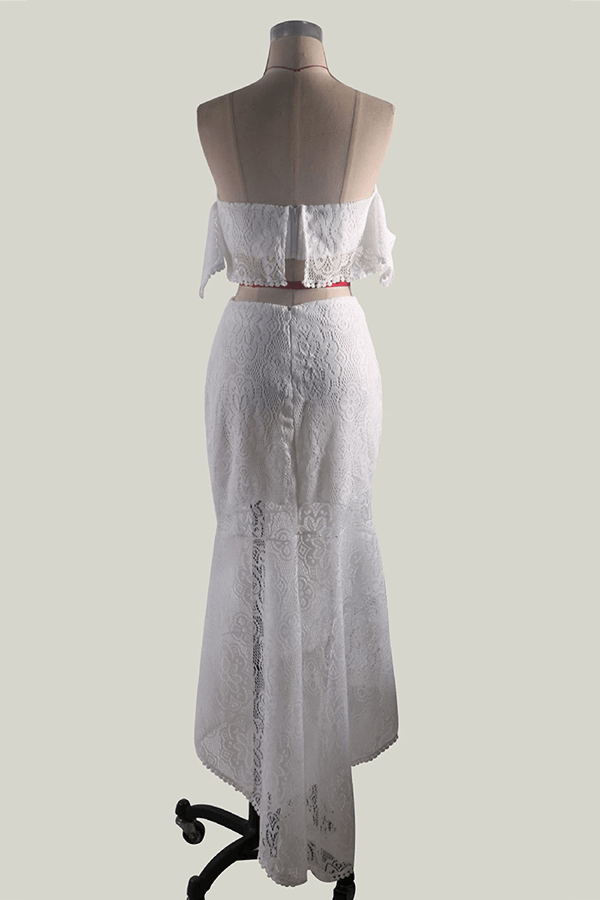 Women's Lace Tube Top & Pencil Skirt Set