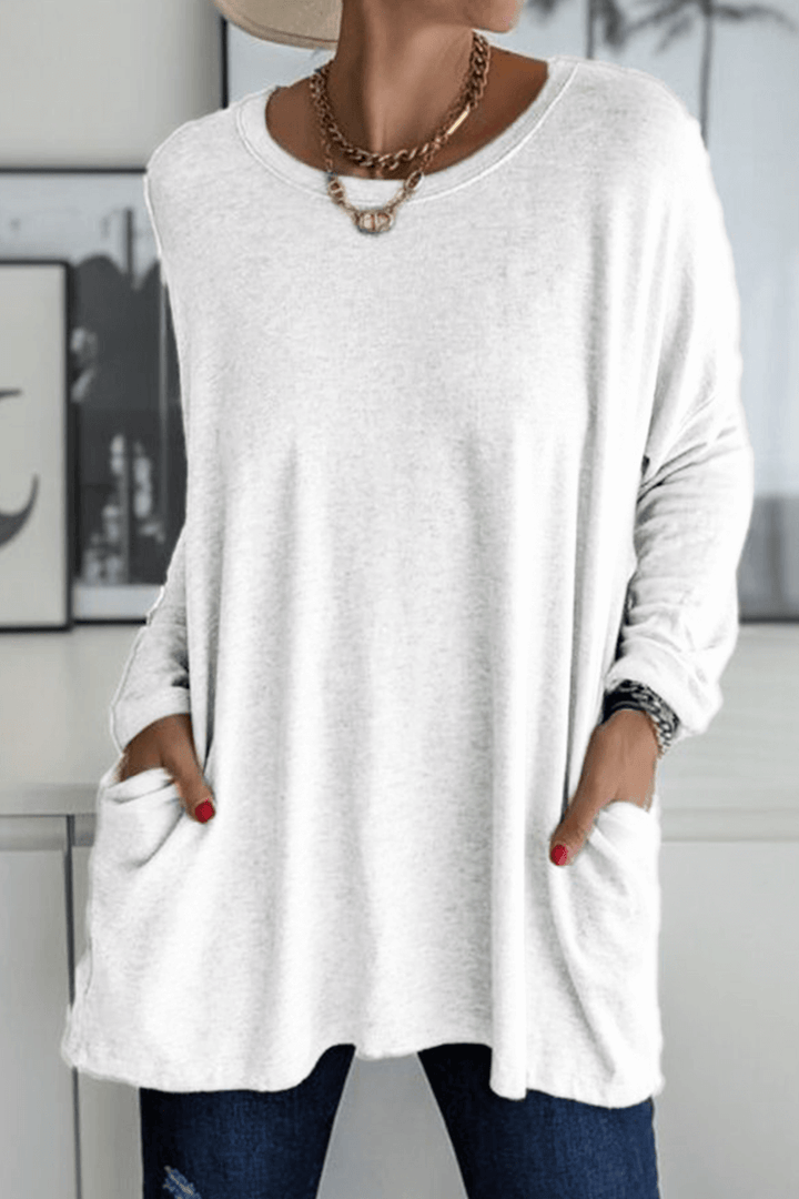 Women's Long Sleeve Crew Neck T-Shirt: Soft, Comfortable & Versatile Top
