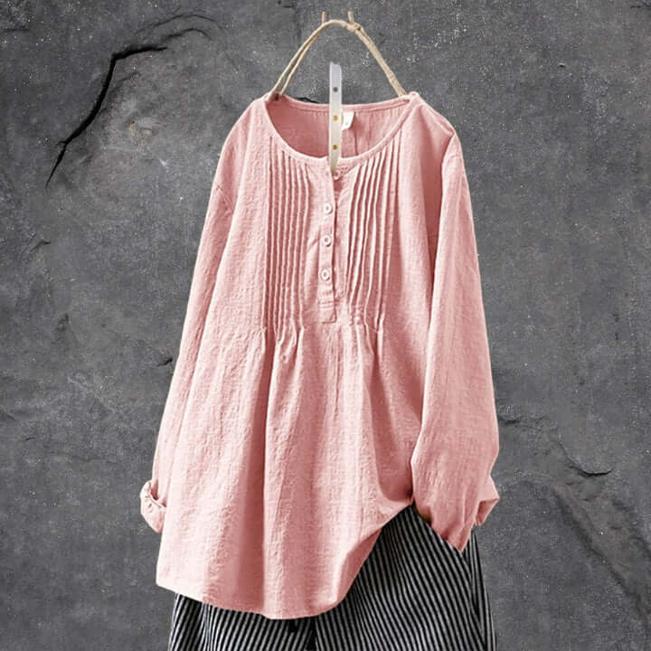 Women's Loose-Fit Pintuck Blouse