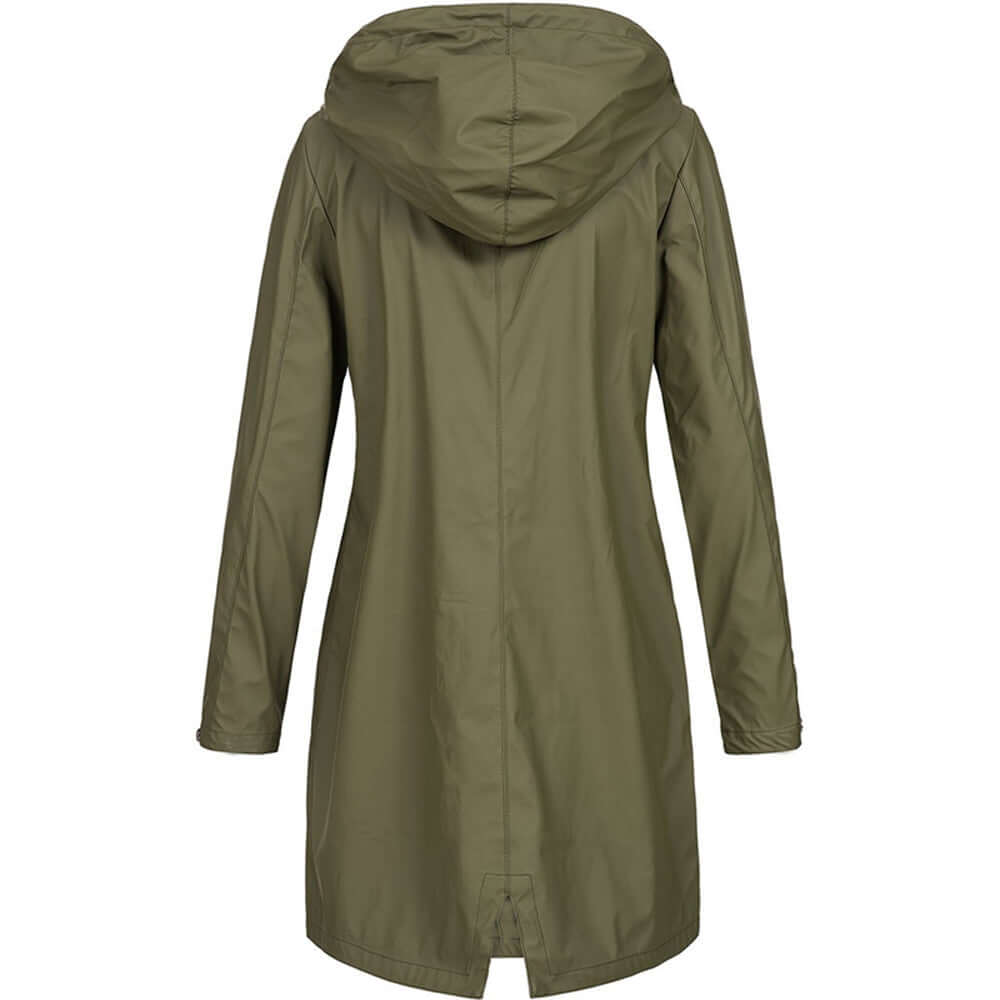 Women's Waterproof Hooded Raincoat: Stylish & Practical