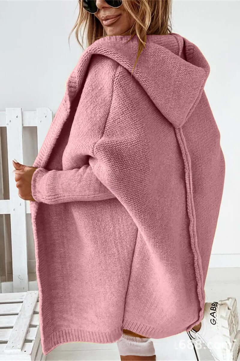 Women's Knit Hooded Casual Coat
