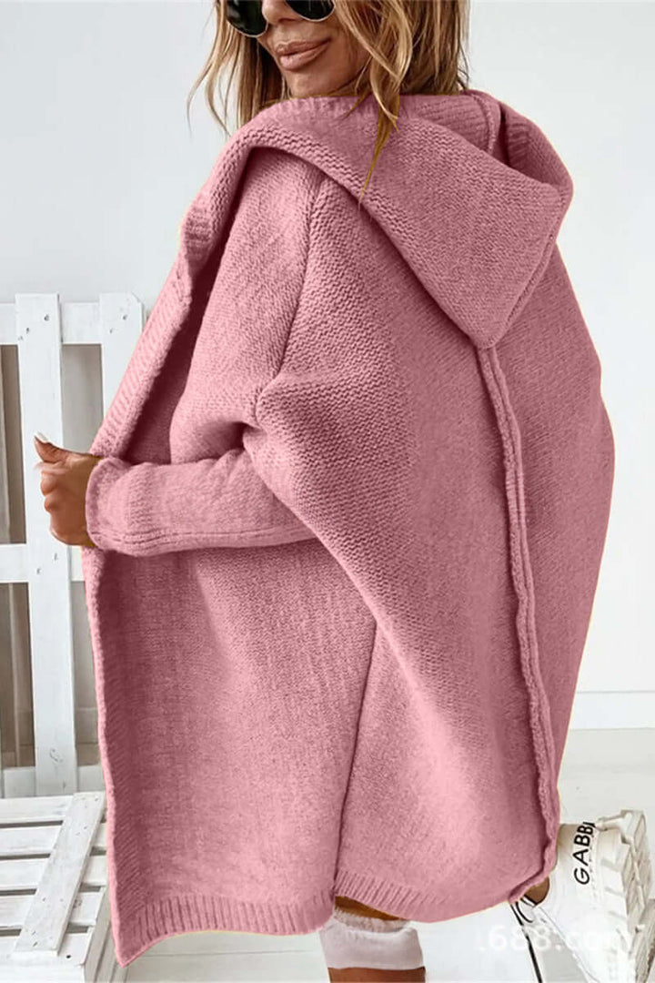 Women's Knit Hooded Casual Coat