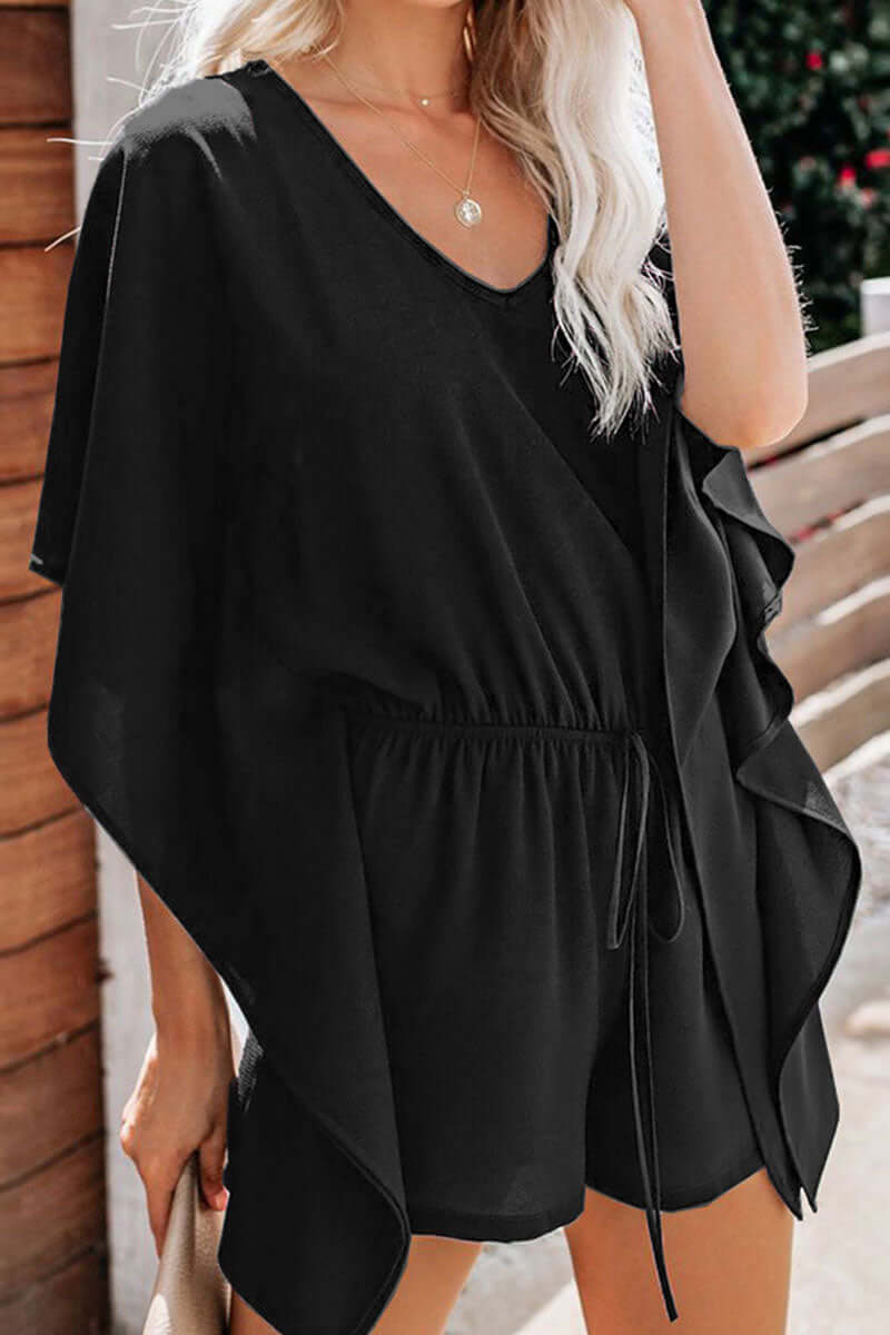 Women's Relaxed Fit V-Neck Jumpsuit