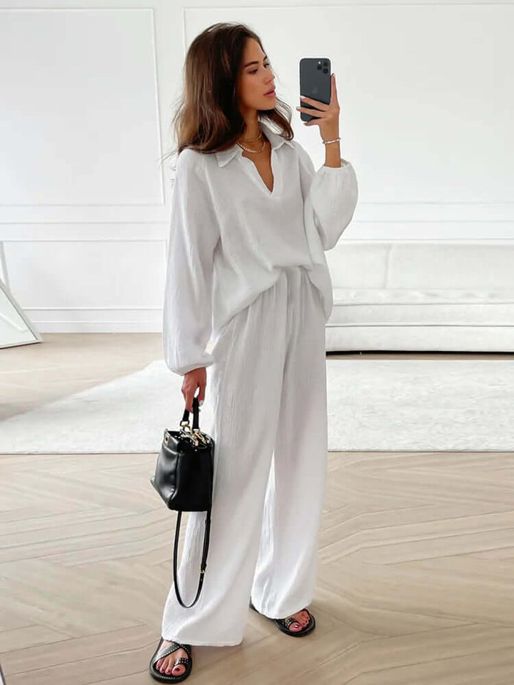 Women's Relaxed-Fit Cotton Loungewear Set