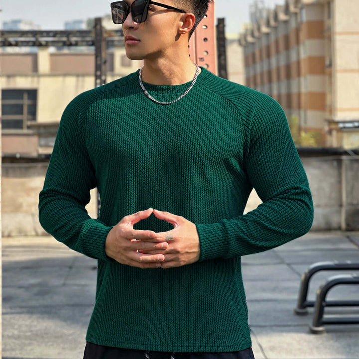 Men's Ribbed Knit Crewneck Sweater