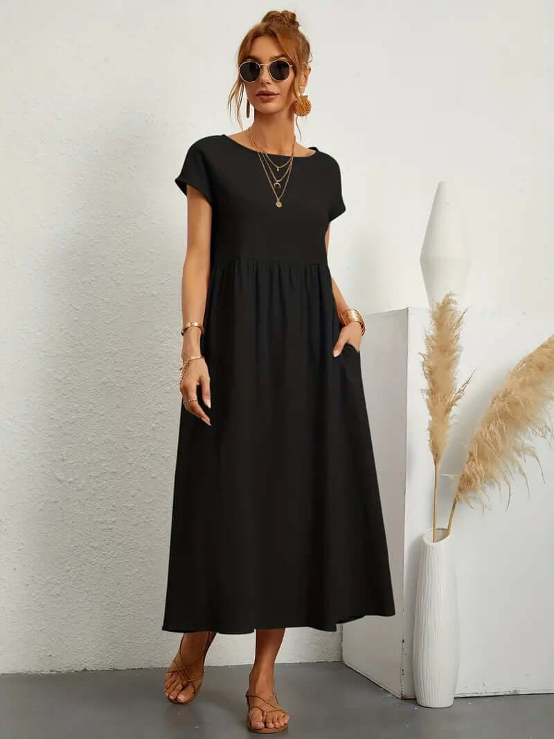 Summer Sleeveless Dress & Handbag Set for Women