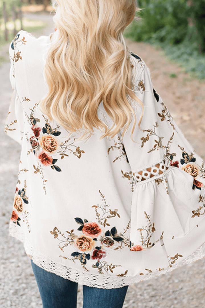 Women's Casual Patchwork Print Top