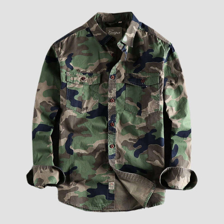 Men's Camouflage Double Pocket Shirt