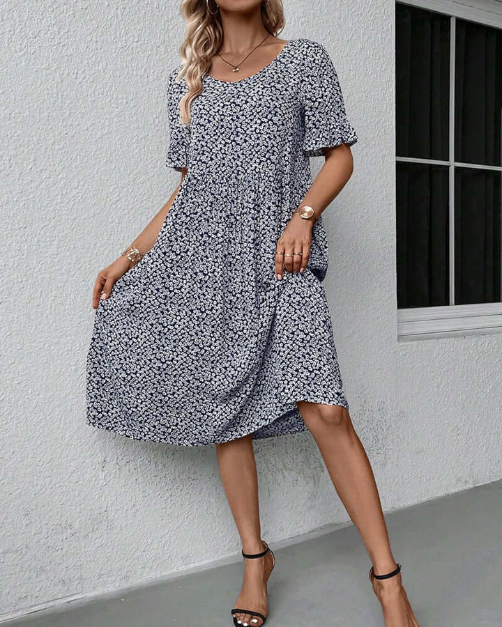 Floral Summer Dress: Lightweight & Breathable A-Line Dress