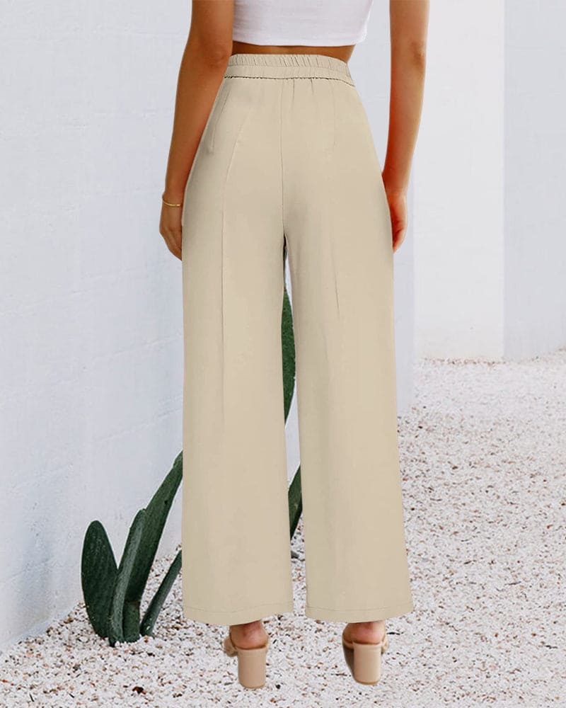 Women's High-Waisted Wide-Leg Trousers
