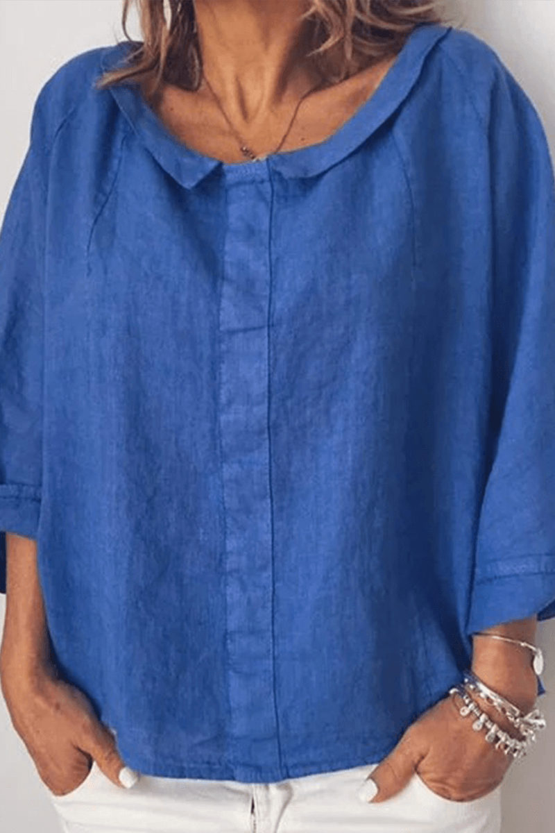 Women's Oversized 3/4 Sleeve Cotton Top