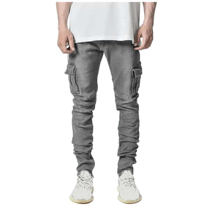 Men's Slim Fit Stacked Jeans with Pockets