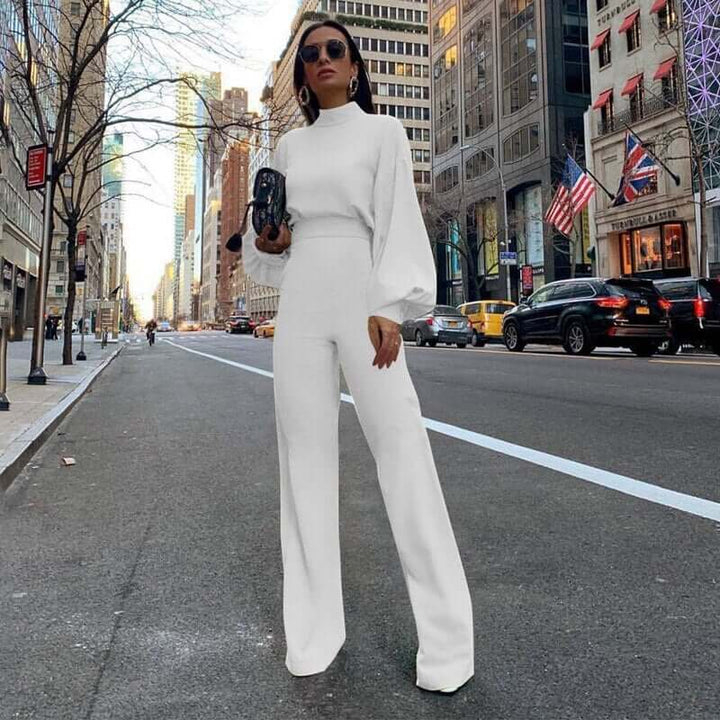 Women's Slim-Fit High Neck Jumpsuit