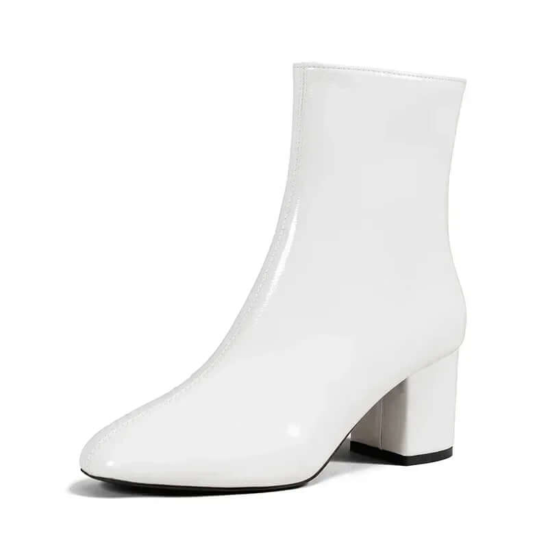 Women's High Heel Ankle Boots with Side Zip
