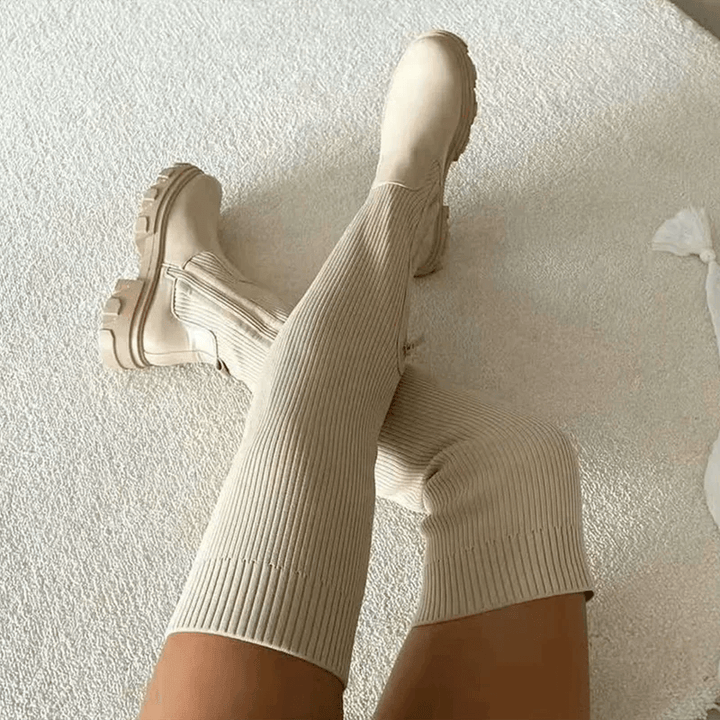 Women's Over-the-Knee Stretch Boots: Stylish & Comfortable Footwear