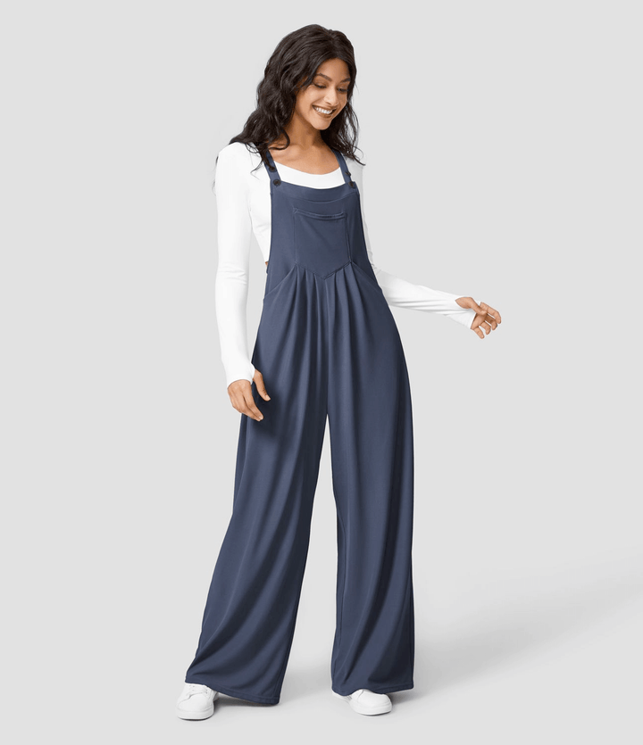 Women's Casual Multi-Pocket Jumpsuit: Stylish & Comfortable