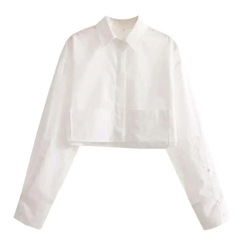 Women's Striped Long-Sleeve Button-Up Blouse