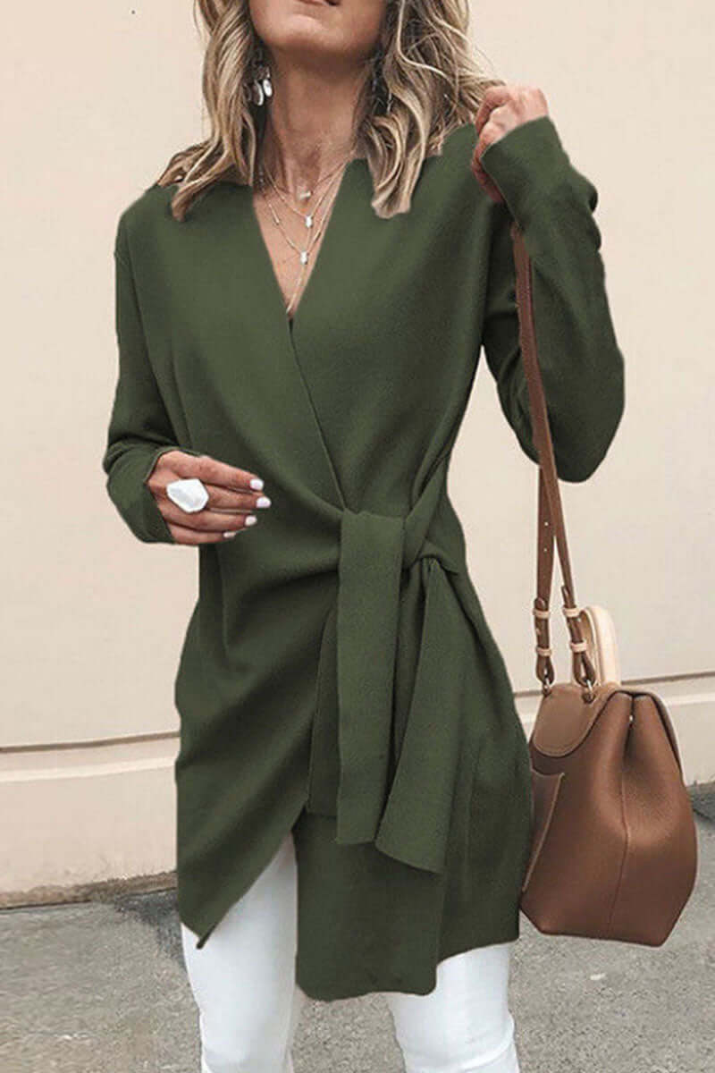 Women's Casual Patchwork V-Neck Jacket