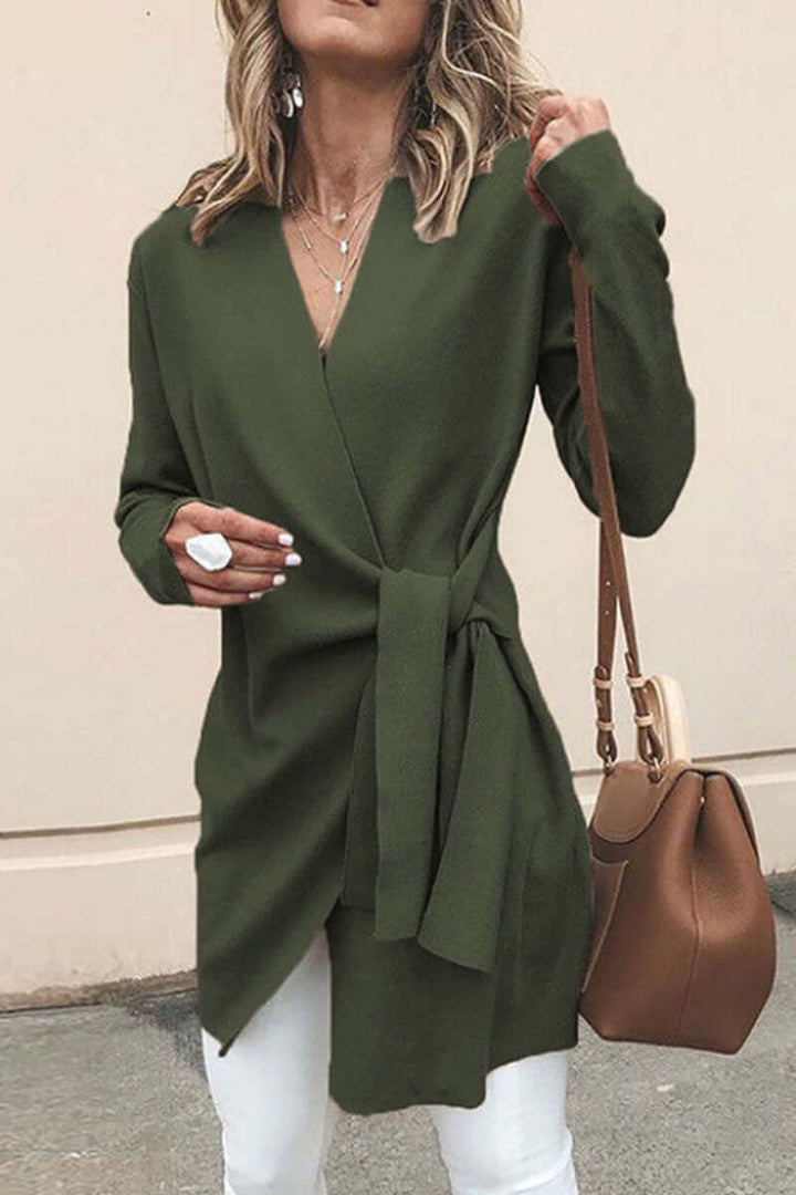 Women's Casual Patchwork V-Neck Jacket