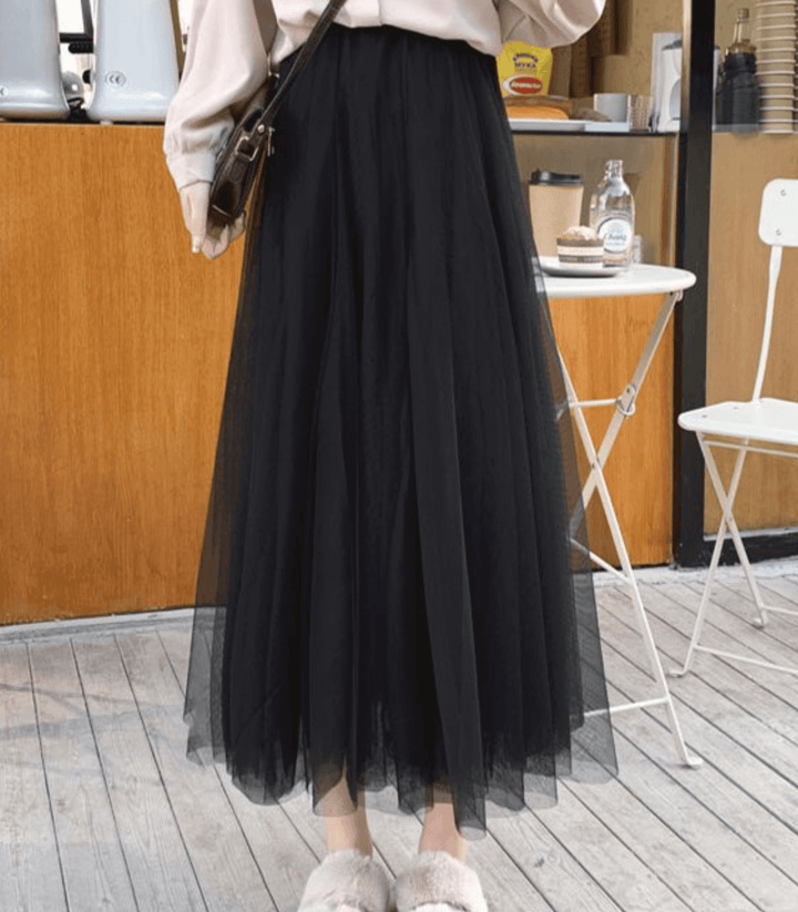 Women's Ankle-Length Layered Tulle Skirt