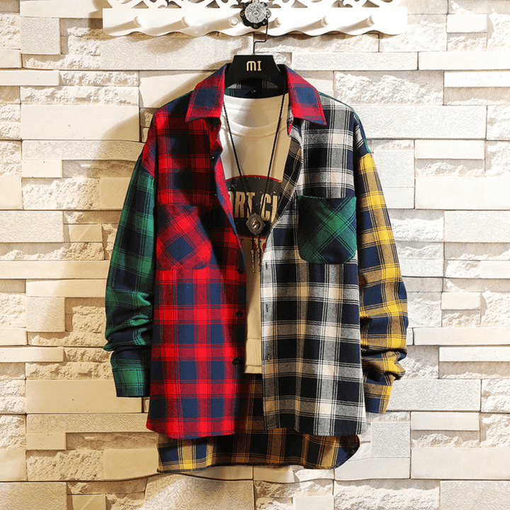 Men's Regular Fit Colorful Checkered Shirt