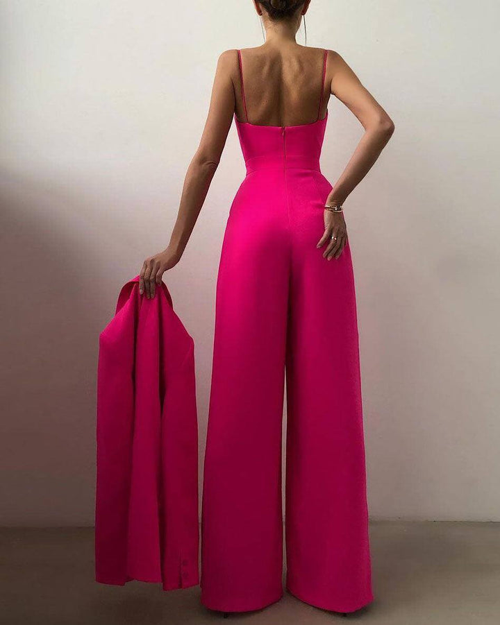 Women's High-Waist Sleeveless Jumpsuit