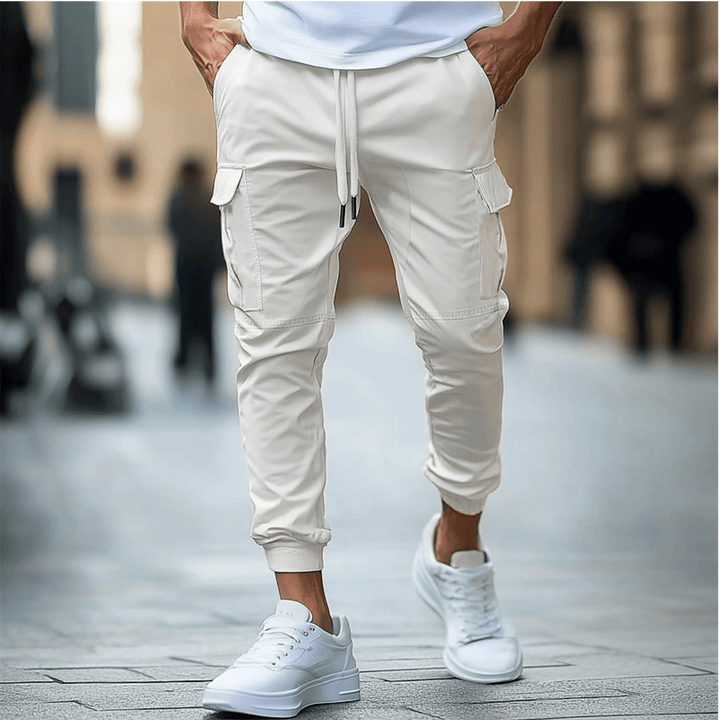 Men's Stretch Cotton Cargo Pants: Comfortable & Stylish