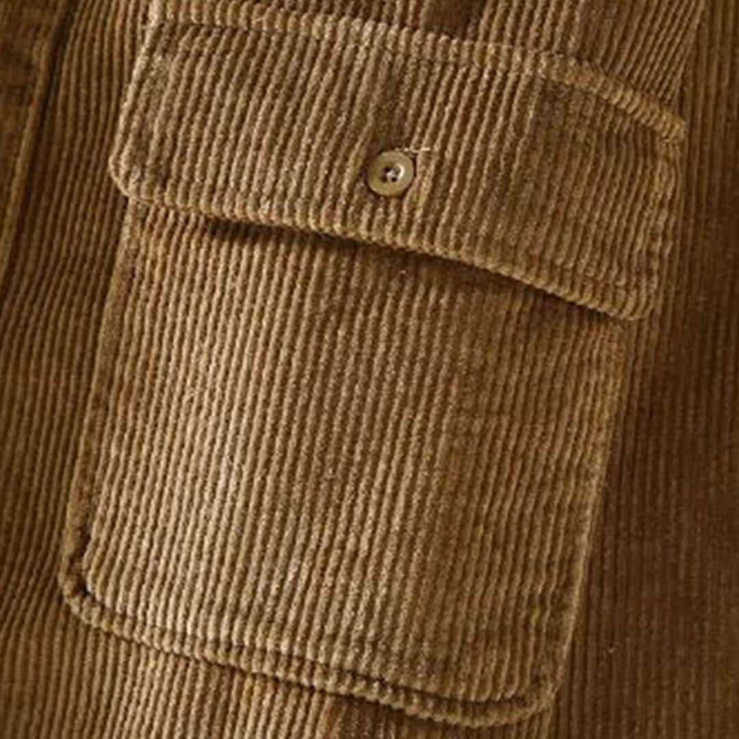 Men's Casual Long-Sleeve Corduroy Shirt