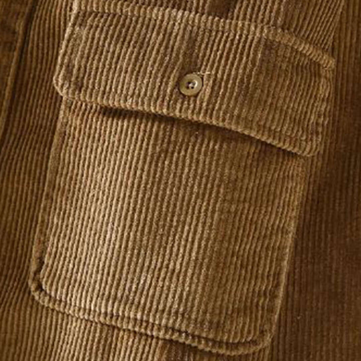 Men's Casual Long-Sleeve Corduroy Shirt