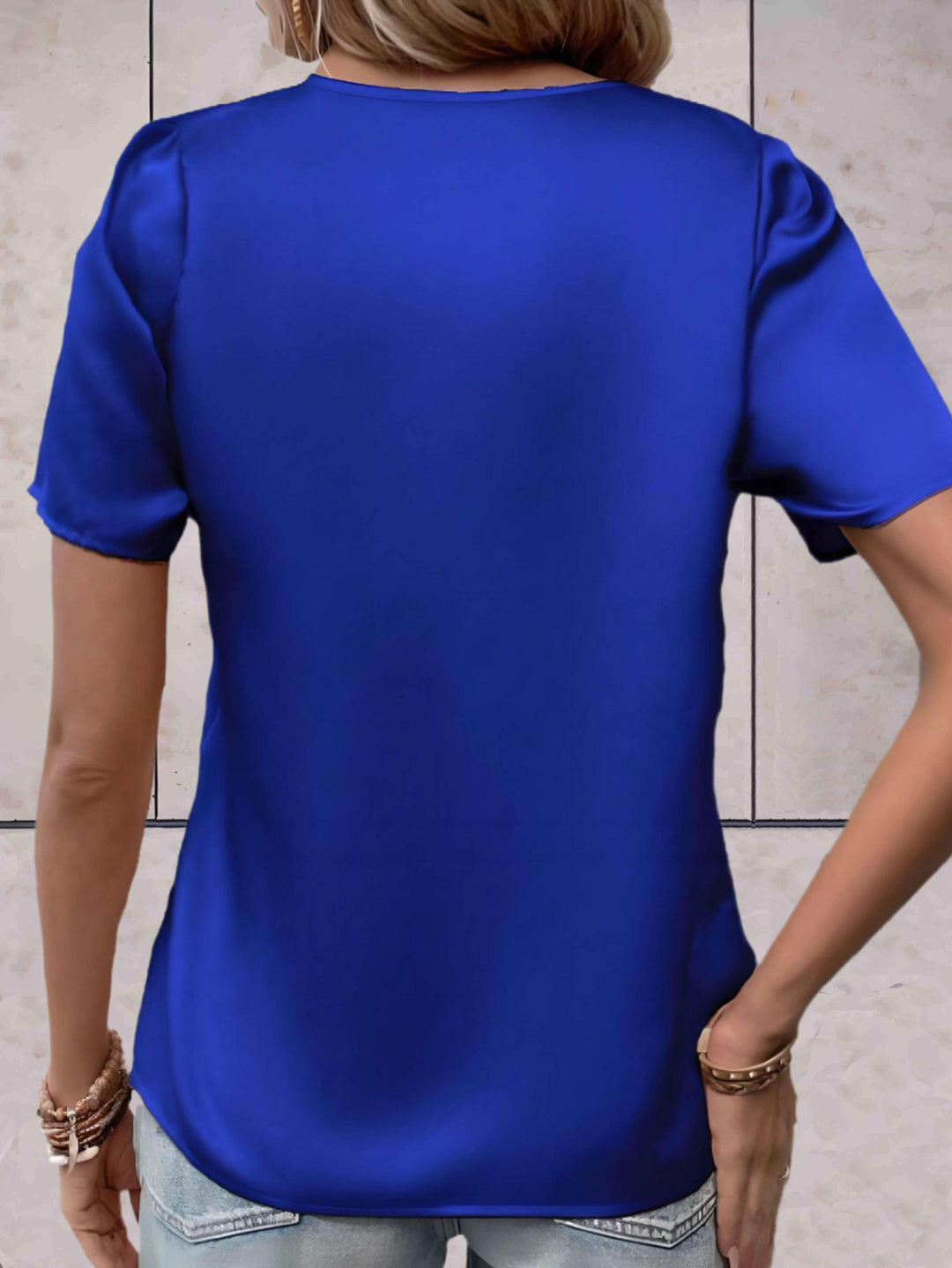 Women's Casual Overlap Patterned Top