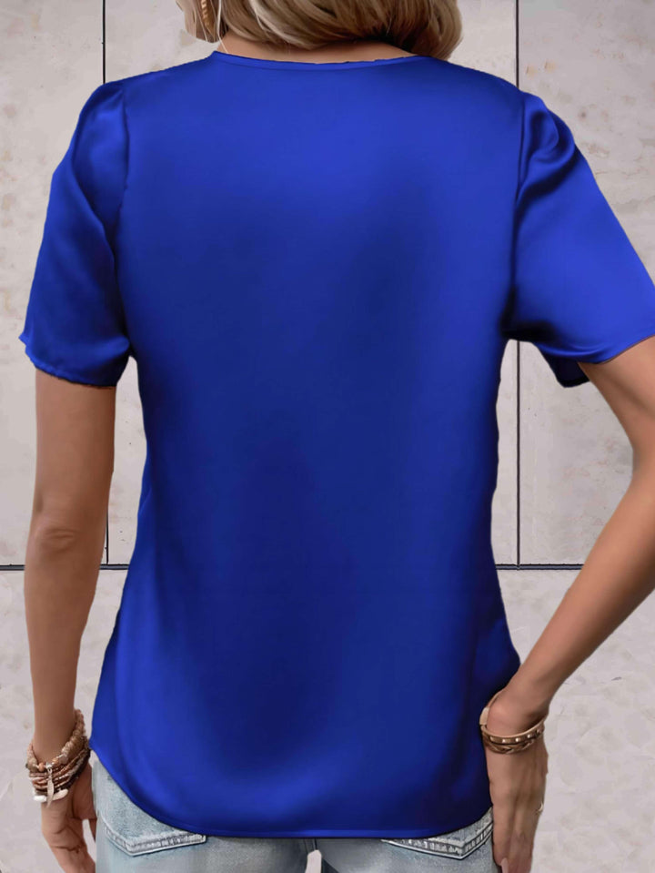Women's Casual Overlap Patterned Top