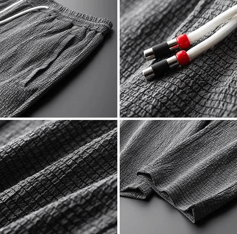 Men's Relaxed-Fit Loungewear Set: Cotton Linen Blend