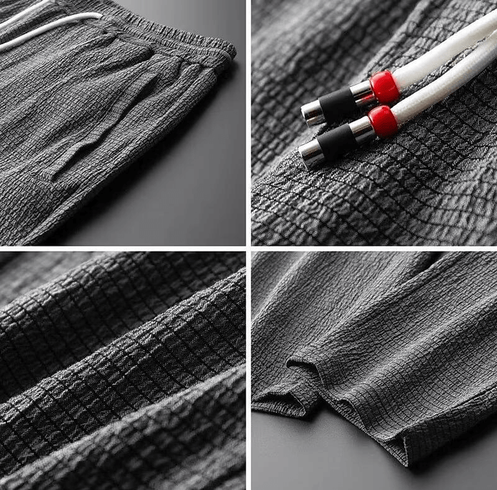 Men's Relaxed-Fit Loungewear Set: Cotton Linen Blend