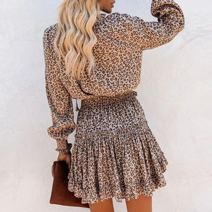Leopard Print Midi Dress: Women's Fashion
