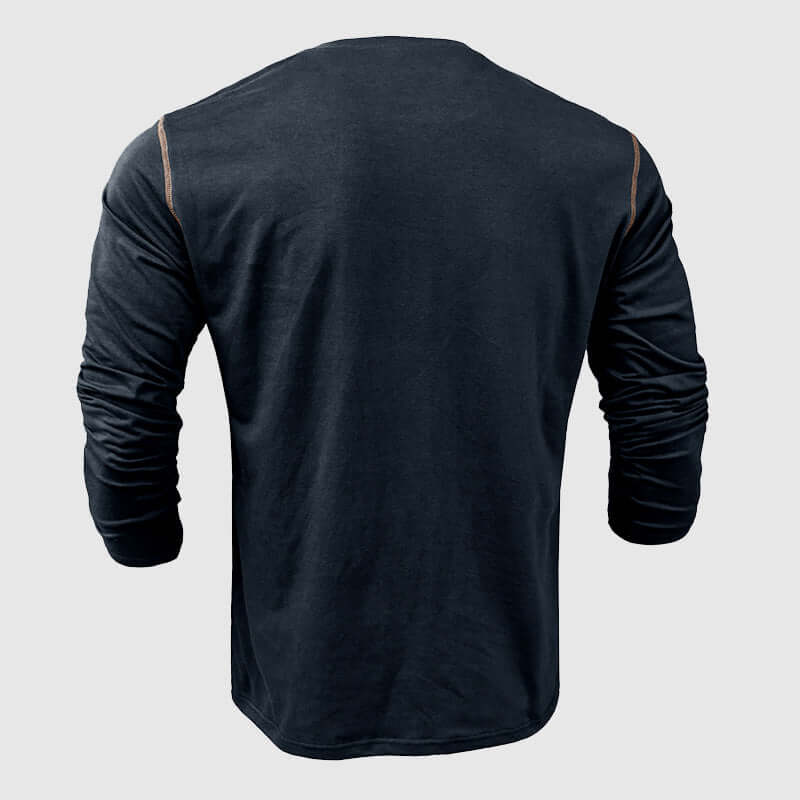 Men's Long Sleeve Cotton T-Shirt: Casual Comfort & Style