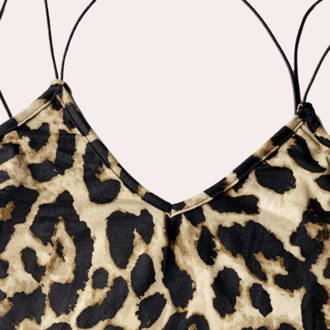 Elegant Snake Print Women's Dress