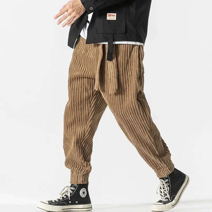 Men's Casual Corduroy Trousers: Relaxed Fit Joggers
