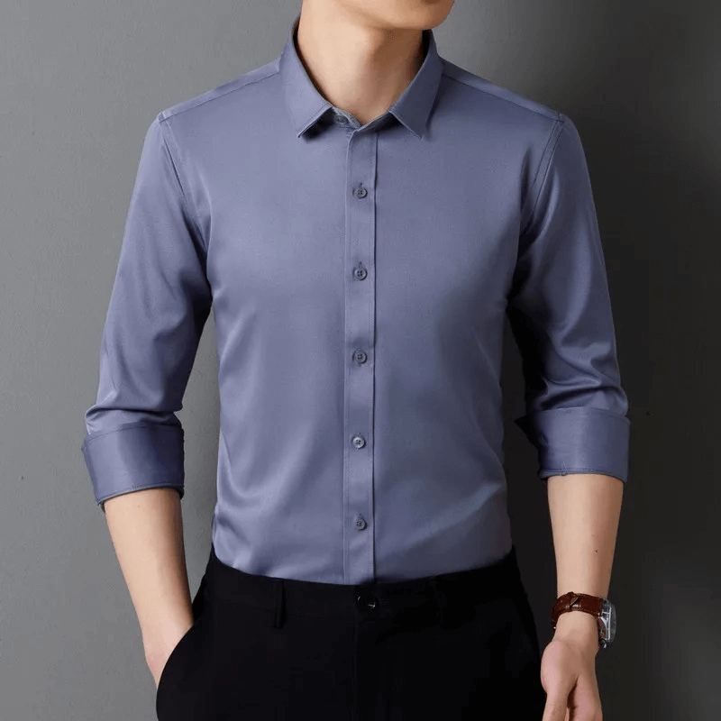 Men's Slim Fit Formal Long-Sleeve Shirt