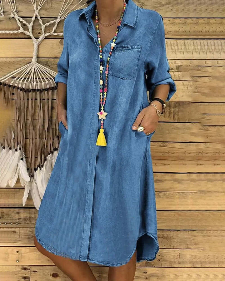 Women's Casual Summer Round Neck Flowy Dress
