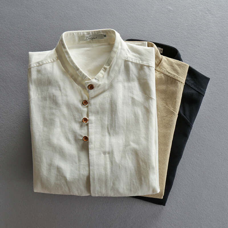 Men's Long Sleeve Standard Collar Shirt