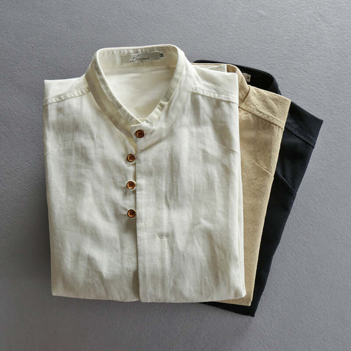Men's Long Sleeve Standard Collar Shirt