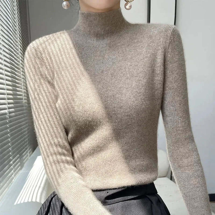 Women's Half-Turtleneck Long-Sleeve Knit Sweater