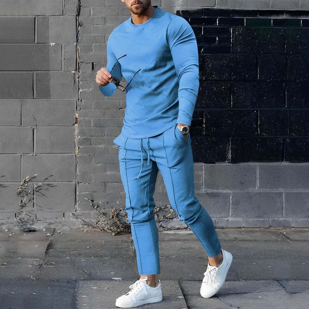 Men's Slim Fit Long Sleeve Crew Neck Sweater