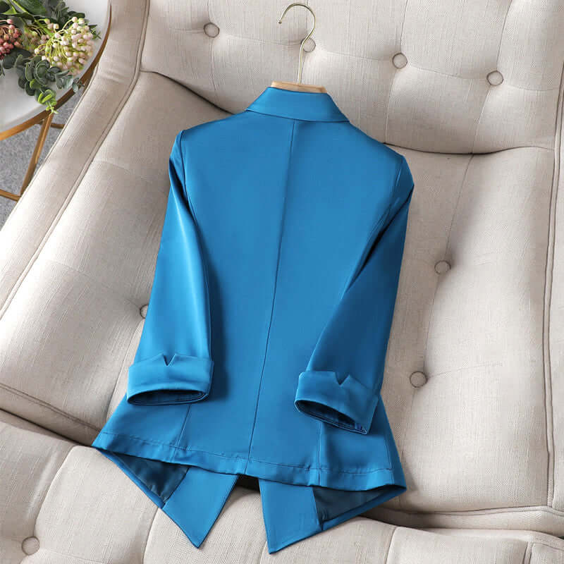 Women's Notch Collar Single Button Blazer