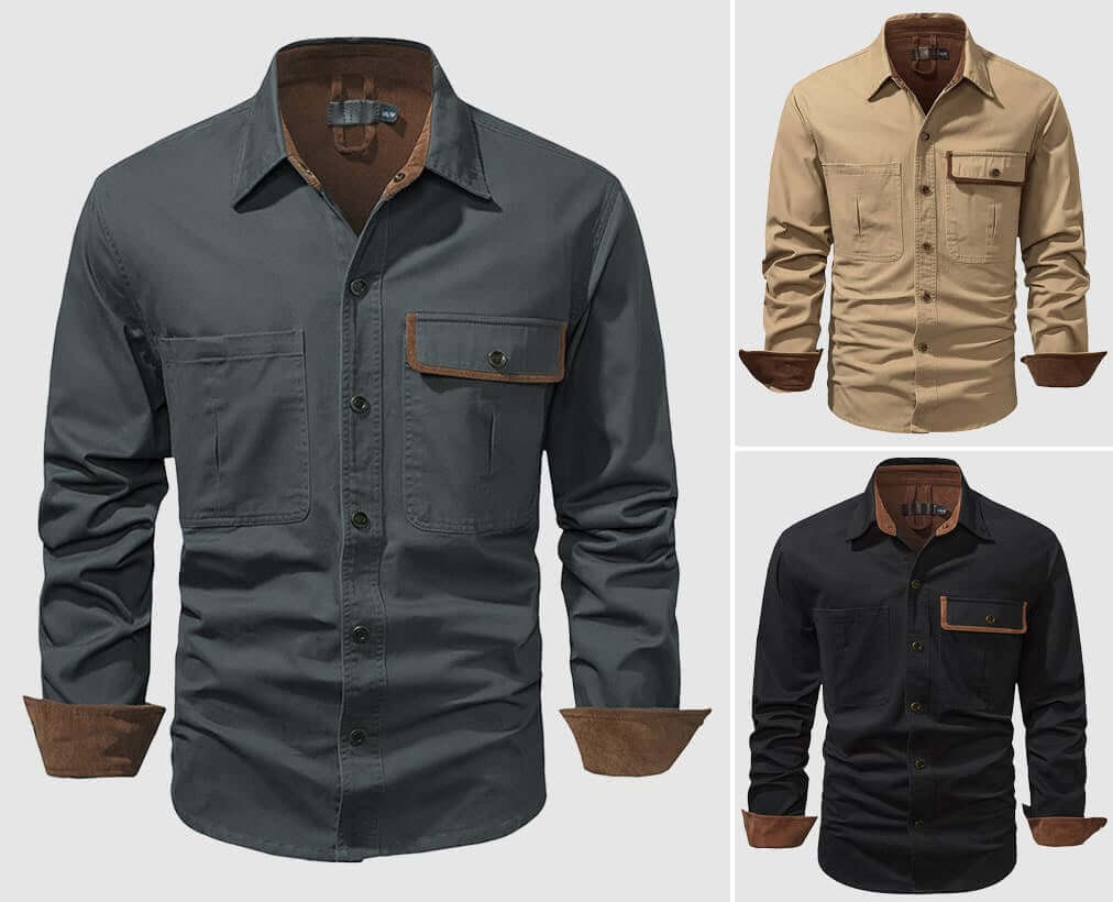 Men's Classic Cotton Long Sleeve Shirt